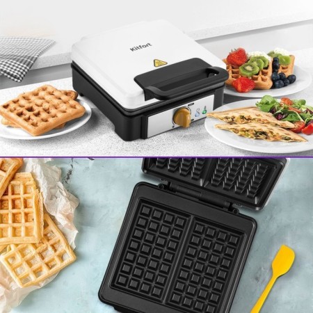 Belgian waffle wafel KitFort KT-1692, 1200 W, cord 0.6 m-3