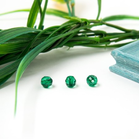 Acrylic beads "Round" 8 mm, 25 gr. Dark green-3