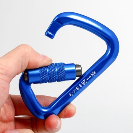 Carabiner with a bayonet coupling, 11 x 7 cm, 28 kn, mix-3