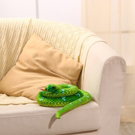 Soft toy "Snake", 30 cm/140 cm, green color-1