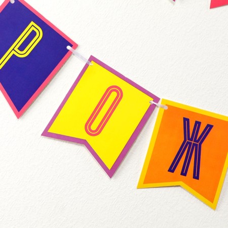 Paper garland on the ribbon "Like"-3