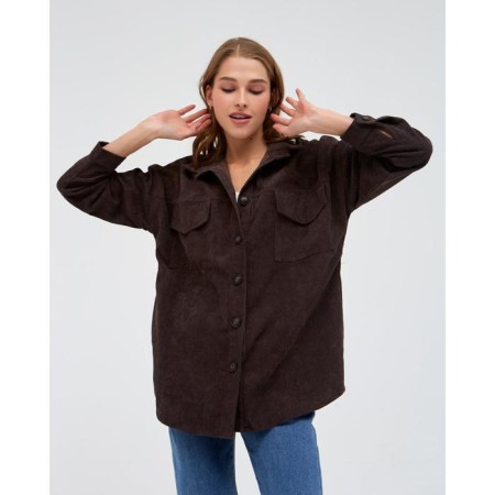 Women's shirt minku chocolate color, river 50-4