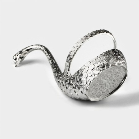 Set of spoons on the stand Magistro "Silver Swan", 7.5 × 5 × 14 cm, silver color-5