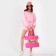 Bag Women's Beach Tropical Vibes, 50x35x11 cm, pink color