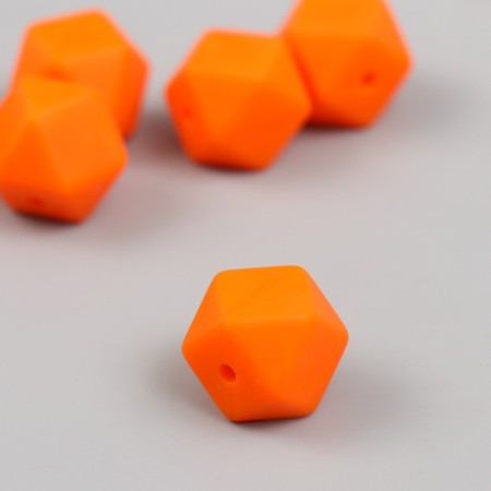Busina silicone "polyhedron" orange-red d = 1.4 cm