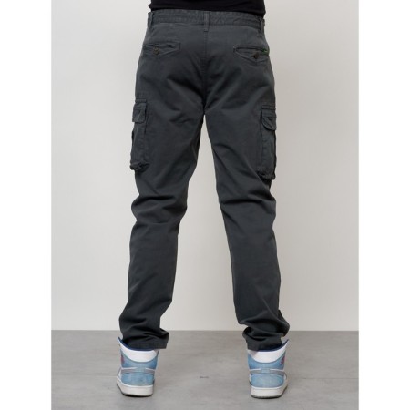 Cargo jeans men, size 54, dark gray color-7