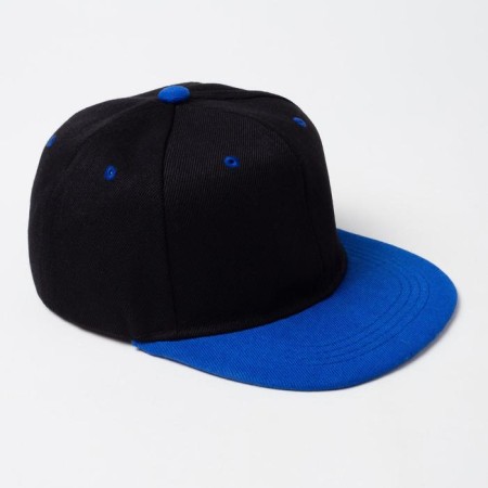 Basebolk with a direct visor for the boy Minaku, size 56, black/blue color-5
