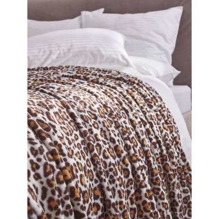 Tiger blanket, size 150x200 cm, brown color-9