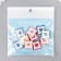 Acrylic beads "Squares with butterflies" mix 0.5x1.8x1.8 cm