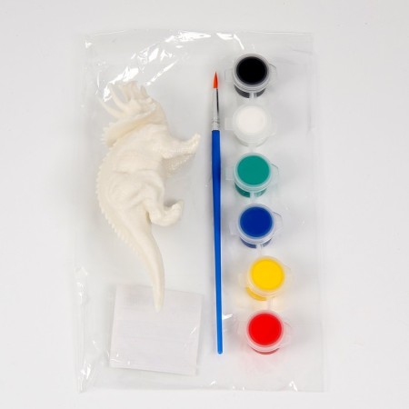 Set for creativity "Colors Tecratops", paint 6 colors of 2 ml, brush-2
