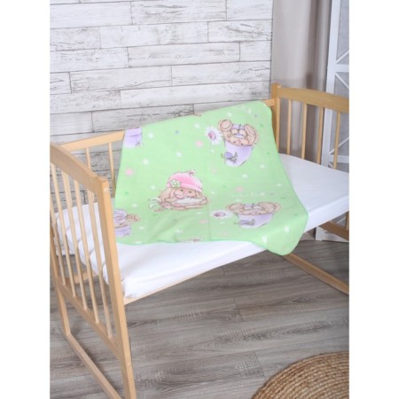 Fleet blanket "Bunny in a clearing", size 75x100 cm
