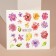 Slider-design for nails "Peonies", packing 6 pcs, multi-colored