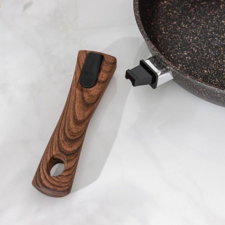 Granit Ultra pan, d = 26 cm, glass cover, anti -stick coating, removable handle-4