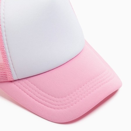 Women's baseball cap with minaku grid, light pink color, size 56-58-1