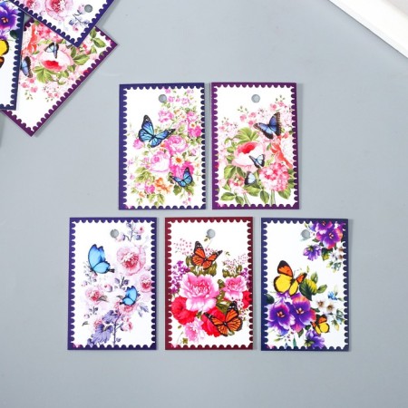 Cardboard "brand" set 10 pcs (5 types) 4x6 cm