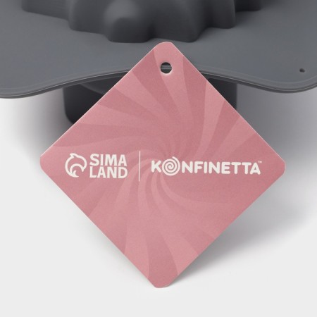 Form for baking and mousse desserts Konfinetta "City", silicone, 19 × 15.3 × 8.8 cm, gray-6