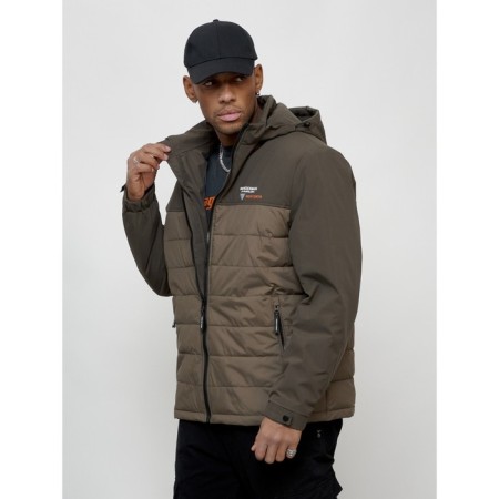 Sports male jacket, size 60, brown color-5