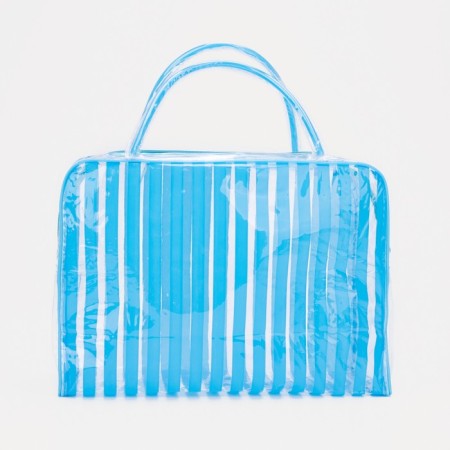 Cosmetic bag with lightning, blue color-1