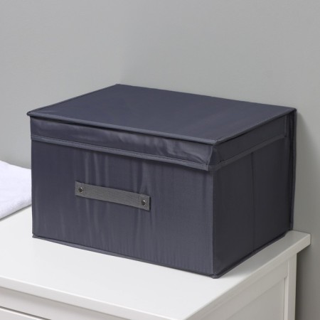 Stelly box for storage with a lid LadOM, 40 × 30 × 25 cm, black color-7