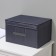 Stelly box for storage with a lid LadOM, 40 × 30 × 25 cm, black color