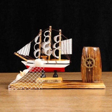 Souvenir ship on a stand, with a pencil of 22*7*15cm
