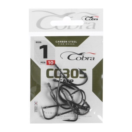 Cobra Carp hooks, series CC305, No. 01, 10 pcs.