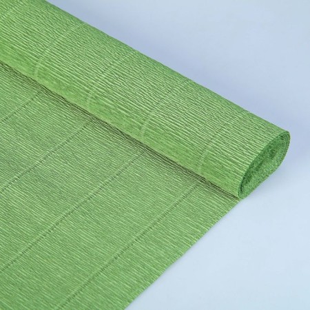 Paper for packages and crafts, corrugated, nephritis, green, plain, bilateral, roll 1 pcs., 0.5 x 2.5 m-1