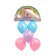 Bouquet of balls "Rainbow. Cat ", foil, latex, set of 6 pcs.