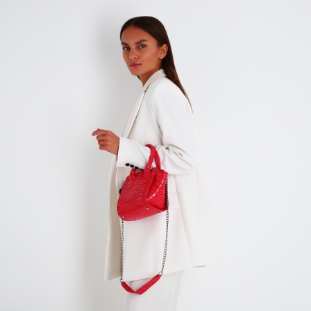 Bag Female Tout with zipper, pink color-8