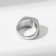 Male “ring” ring labyrinth, golden-black color in silver, 18 size