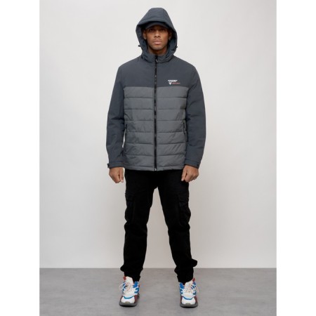Male spring jacket, size 56, dark gray color-4