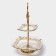 Floor - square fruit "Fenses", 2 tiers, d = 18/29 cm, height 49 cm, glass