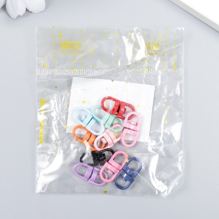 The base for the key fabric connecting element "Color" set 10 pcs mix 0.4x0.9x1.9 cm-2