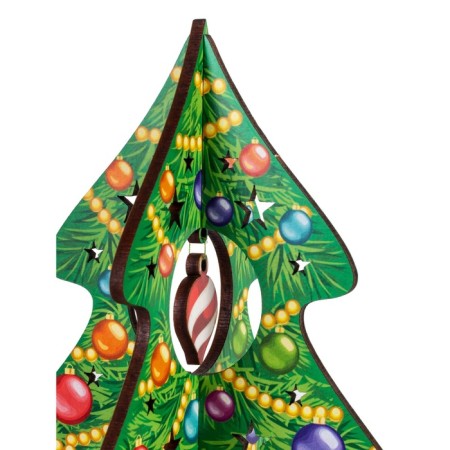 New Year! Model made of wood "Fir tree team. Elegant beauty "-2