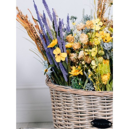 Artificial flower "Field dandelion", height 55 cm, yellow color-1