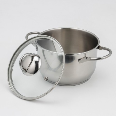 Classic-Prima pan, 1.75 l, d = 16 cm, glass cover, with a heat distribution layer, induction-1