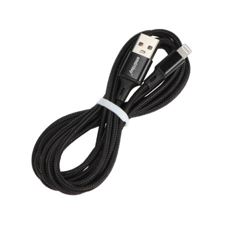 Cable Smartbuy S14, Lightning - USB, 3 A, 2 m, fast charging+data transfer, black-2