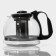 The teapot glass tender “Illusion”, 1.5 l, with metal sieve, black color