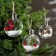A set of Christmas balls "Winter Forest" 3 pcs., Batteries, 1 LED, glow white