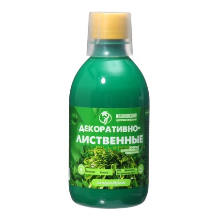 Liquid fertilizer for decorative-deciduous plants, with a measured cap 0.35 liters