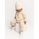 Knitted Knot Killed with Pure Love Tot hat, height 62 cm, milk color