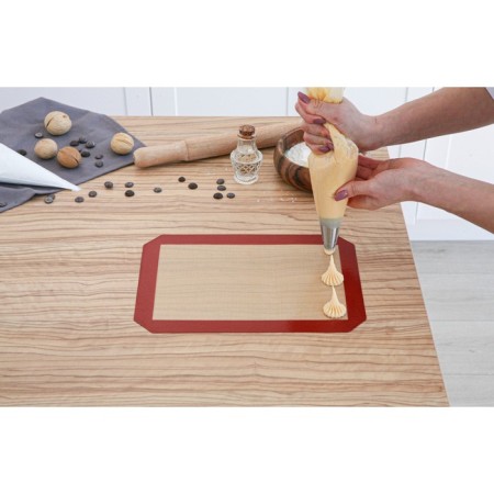 Reinforced rug of delyan, silicone, 30 × 20 cm, beige color-2