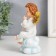 Souvenir Polystone "Angel in toga on a cloud, golden wings" mix 8x7x13.5 cm