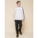 Polo for a boy with a long sleeve Pelican, height 152 cm, milk color