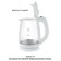 Electric kettle JVC JK-KE1518, glass, 2200 watts, 1.7 l, white