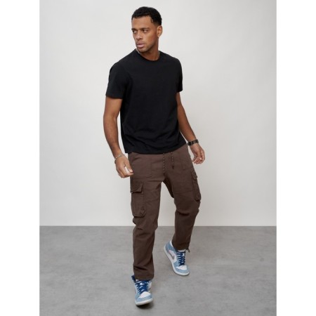 Cargo jeans men, size 44, brown color-11