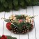 Candle with a candle "Grand" with gold berries and cones, 17 cm