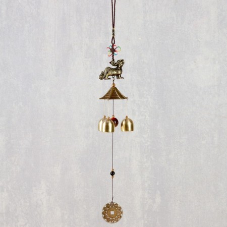 Music of wind metal "Kirin" 3 bells 45 cm