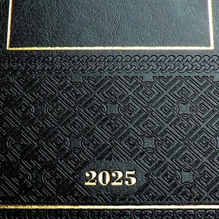 Dated diary 2024 A5 176 sheets, Devente.symbol, firm artificial leather cover, stamping foil, lies, cream block 70 g/m2, green-2