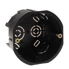 Installation box Tundra, 68x45 mm, IP20, for solid walls, black color